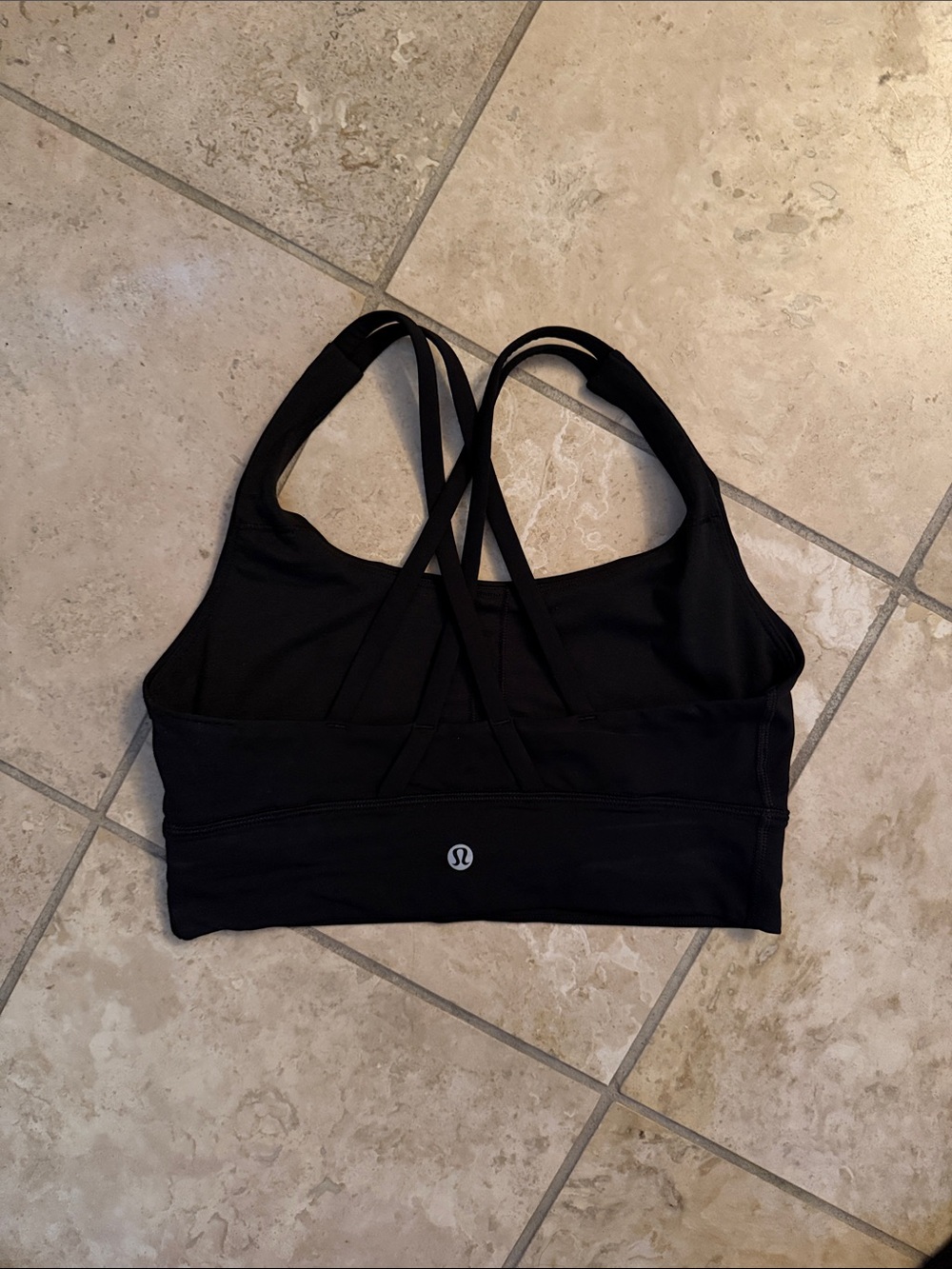 lululemon athletica Black Strappy Crossback Sports Bra